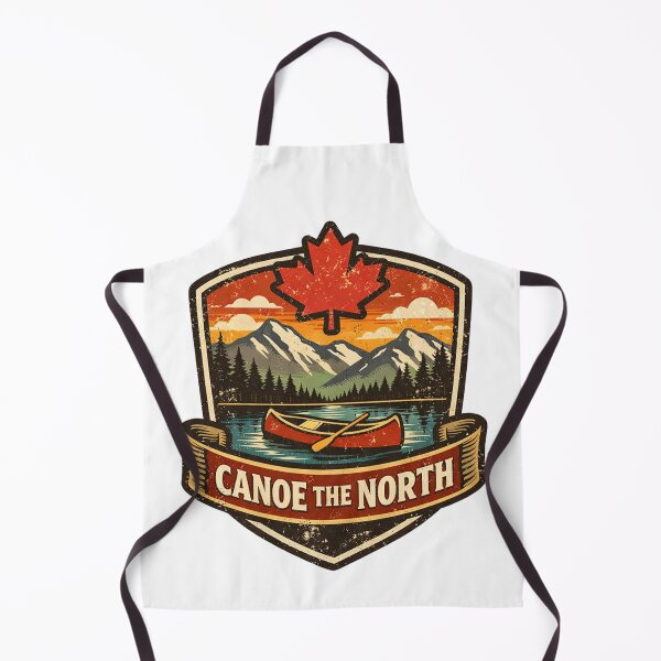 Artikelvorschau, Retro-Abzeichen „Kanu durch den Norden Kanadas“ – Vintage-Design für Kanu-Wildnisabenteuer entworfen und verkauft von Globalcitytees.