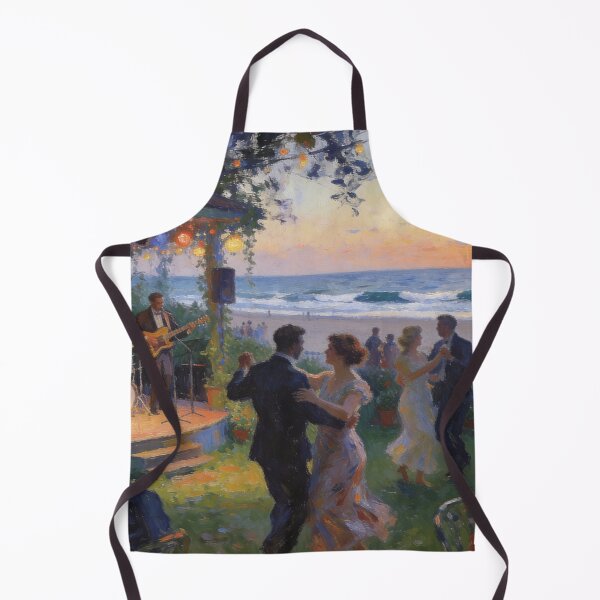 Item preview, Romantic Jazz Bar Wall Art, Impressionist Nightclub with Beach Views designed and sold by BlareBlare.