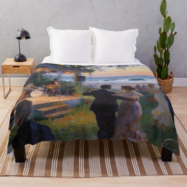 Item preview, Romantic Jazz Bar Wall Art, Impressionist Nightclub with Beach Views designed and sold by BlareBlare.