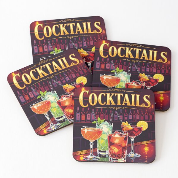 Item preview, Cocktails — Retro Neon Bar Art Print | Mid-Century Cocktail Poster, Vintage Home Bar Wall Decor designed and sold by MooLaLa.Store.