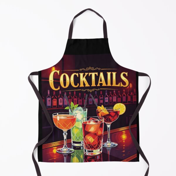 Item preview, Cocktails — Retro Neon Bar Art Print | Mid-Century Cocktail Poster, Vintage Home Bar Wall Decor designed and sold by MooLaLa.Store.