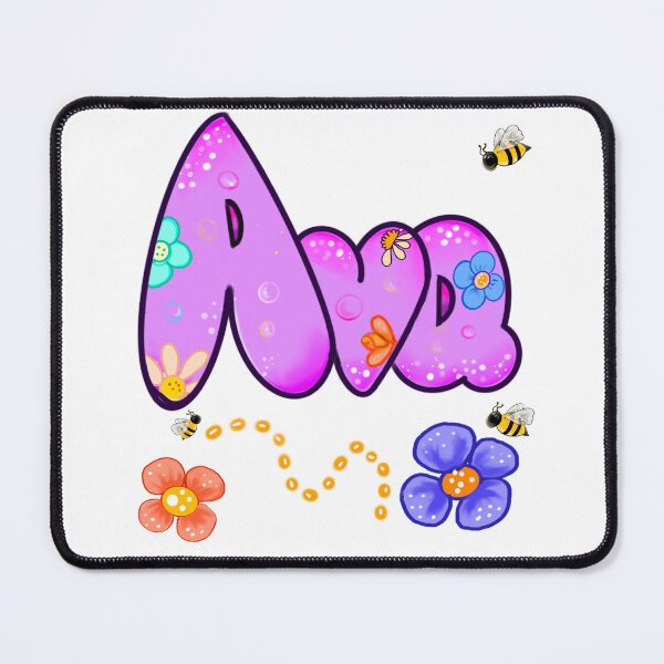 Item preview, Ava Name Design – Aesthetic Purple Floral with Cute Bumble Bee Illustration designed and sold by Artonmytee.