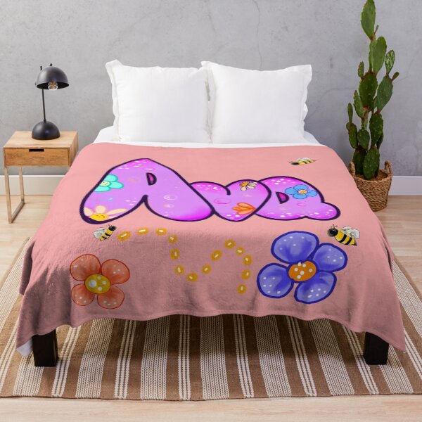 Item preview, Ava Name Design – Aesthetic Purple Floral with Cute Bumble Bee Illustration designed and sold by Artonmytee.