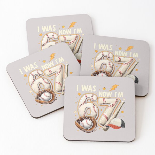 Item preview, I was 6 Now I'm 7 Birthday Boy Baseball Funny 6 7 Meme Kids designed and sold by MabelWells.