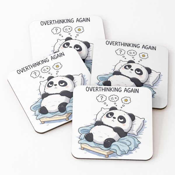 Item preview, Overthinking Panda – Relatable Introvert Panda Cartoon | Cute Anxiety Humor Design designed and sold by WittyWear Designs.