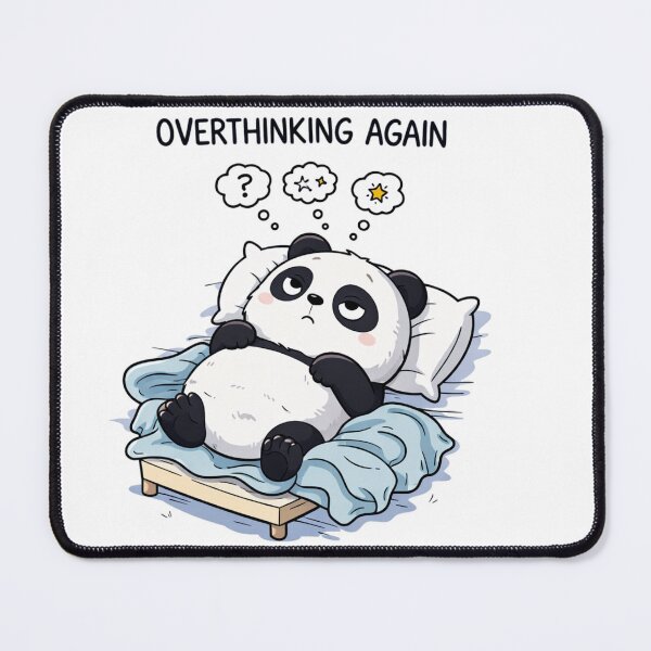 Item preview, Overthinking Panda – Relatable Introvert Panda Cartoon | Cute Anxiety Humor Design designed and sold by WittyWear Designs.