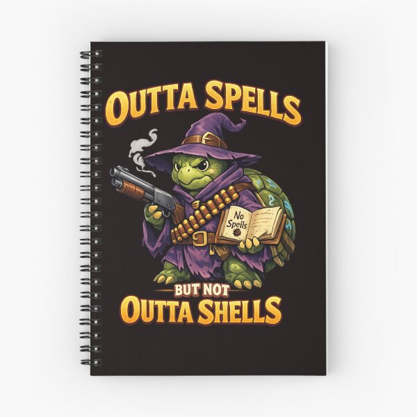 Item preview, Outta Spells But Not Outta Shells – Funny Turtle Wizard RPG Fantasy Meme designed and sold by FrameFlow.