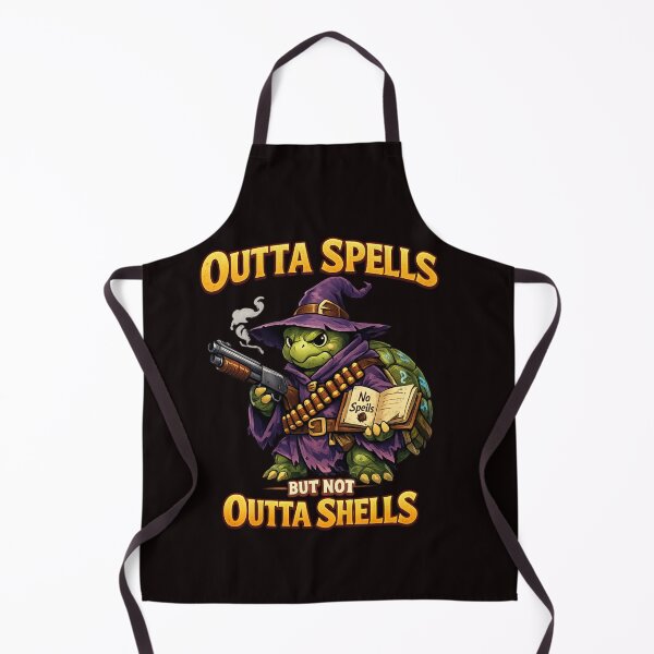 Item preview, Outta Spells But Not Outta Shells – Funny Turtle Wizard RPG Fantasy Meme designed and sold by FrameFlow.