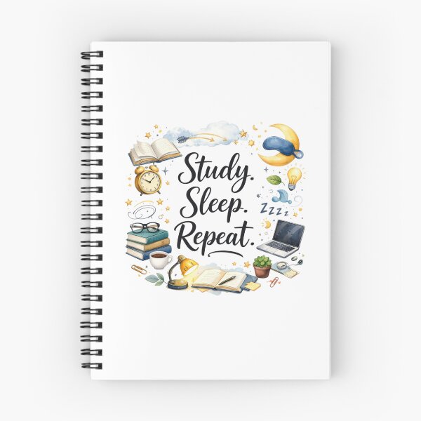 Item preview, Study Sleep Repeat – Student Life Motivation Aesthetic Design designed and sold by Sanika arts .