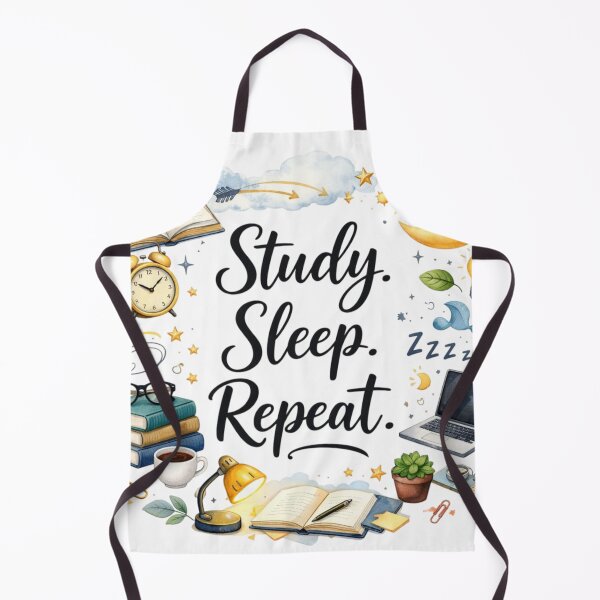 Item preview, Study Sleep Repeat – Student Life Motivation Aesthetic Design designed and sold by Sanika arts .