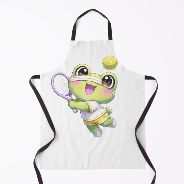 Item preview, Kawaii Frog Playing Tennis. designed and sold by Lylysun.