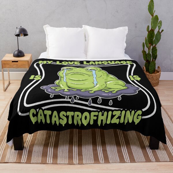 Item preview, My Love Language Is Catastrophizing Sad Frog designed and sold by Snout & Shout..