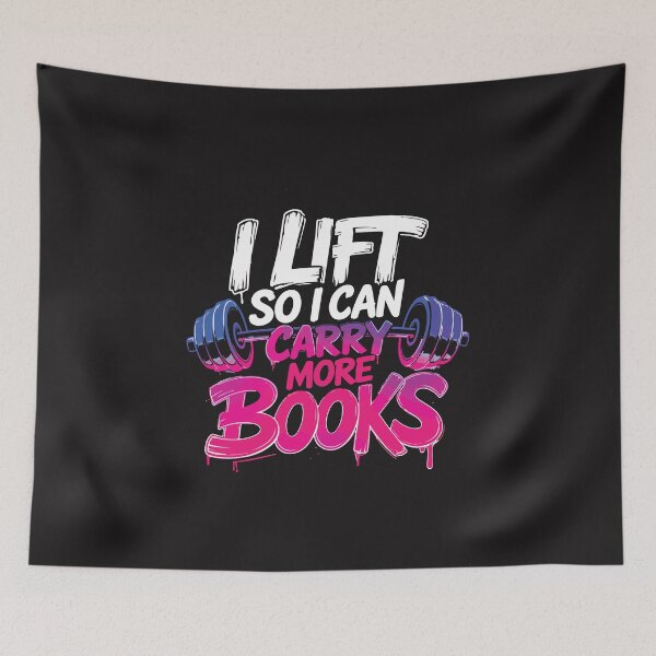 Item preview, Lift So I Can Carry More Books Funny Reading Gym Book Lover Design designed and sold by kiralynstration.