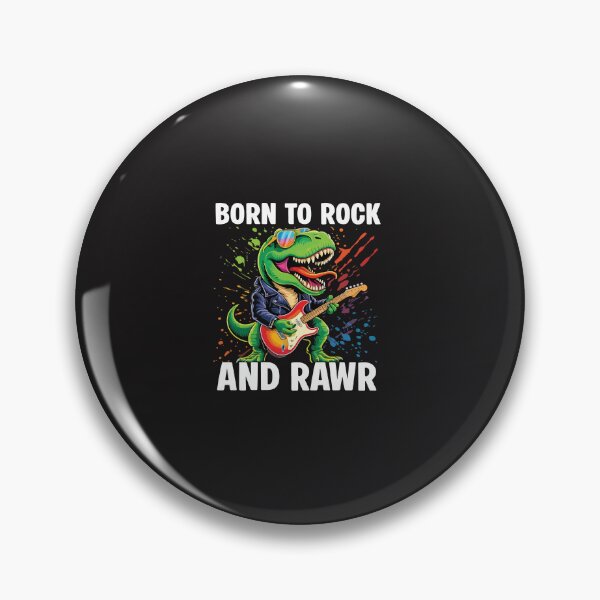 Item preview, Born to Rock and Rawr Funny Dinosaur Guitar Rock Music Design designed and sold by kiralynstration.