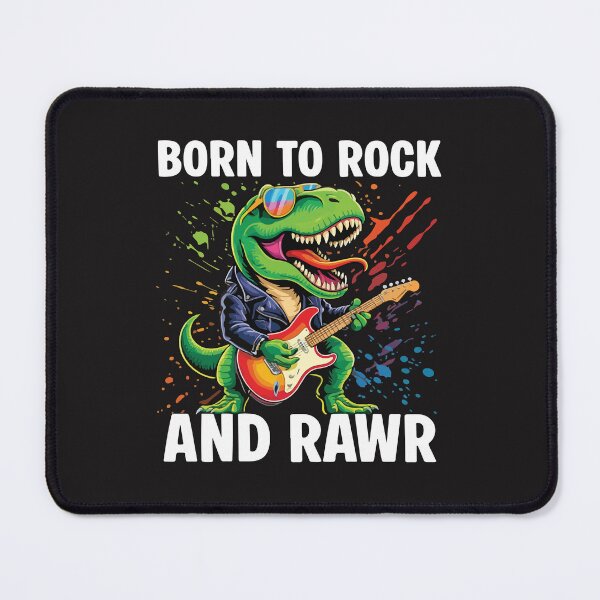 Item preview, Born to Rock and Rawr Funny Dinosaur Guitar Rock Music Design designed and sold by kiralynstration.