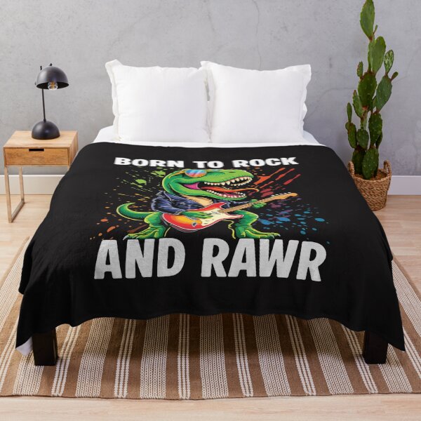 Item preview, Born to Rock and Rawr Funny Dinosaur Guitar Rock Music Design designed and sold by kiralynstration.