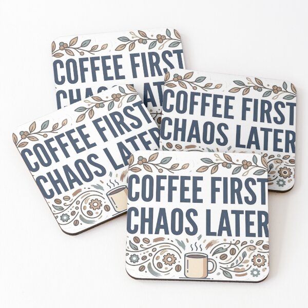 Item preview, Coffee first chaos later  designed and sold by DoneAndDusted.