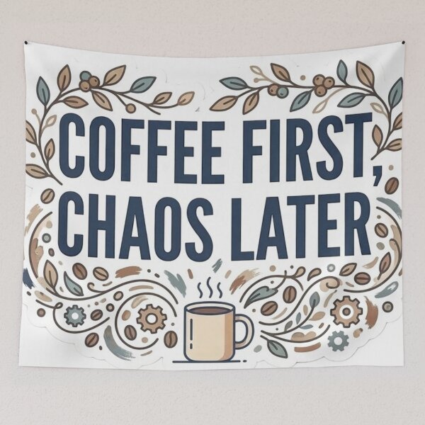 Item preview, Coffee first chaos later  designed and sold by DoneAndDusted.