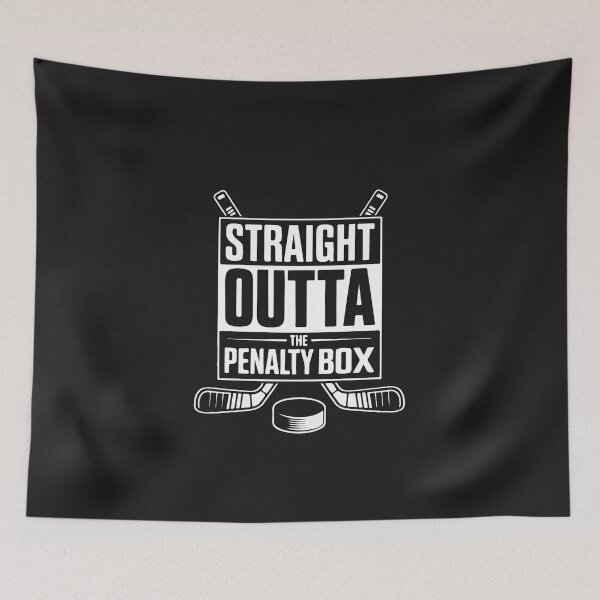 Item preview, Straight Outta The Penalty Box Funny Ice Hockey Player Fan Design designed and sold by kiralynstration.