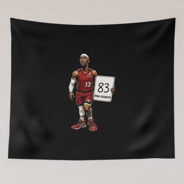 Item preview, Bam Adebayo 83 Basketball Satirical Cartoon Style designed and sold by DeionGoldner.