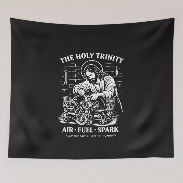 Item preview, The Holy Trinity Air Fuel Spark Funny Mechanic Christian Design designed and sold by kiralynstration.
