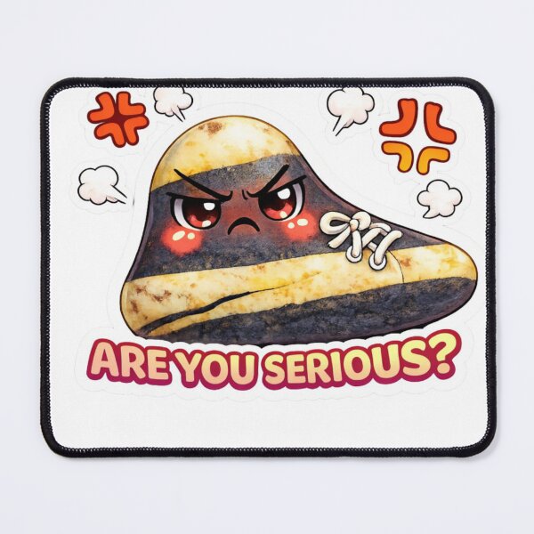 Item preview, Are You Serious Funny Rock Shoe Meme designed and sold by tokyoboyart.