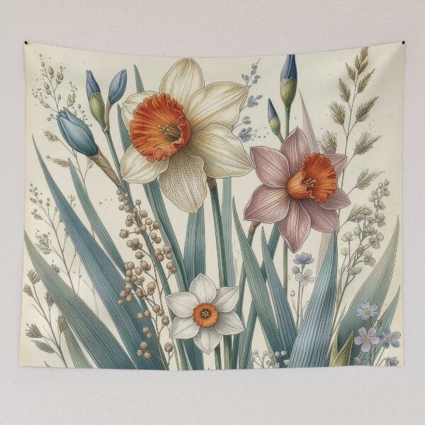 Item preview, Vintage Narcissus Botanical Illustration designed and sold by Rutvain.