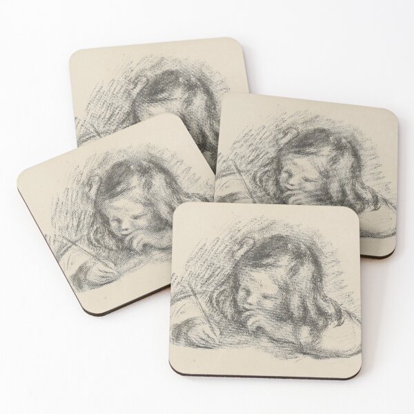 Item preview, Le Petit Garcon au Porte Plume by Pierre-Auguste Renoir: Child Writing Portrait Poster designed and sold by artofuniverse.
