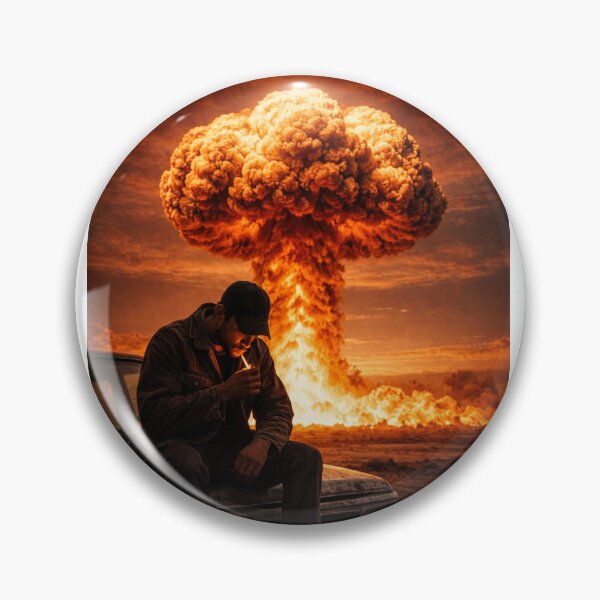 Item preview, Nuclear Explosion Apocalypse Calm Man designed and sold by Beaurozier.
