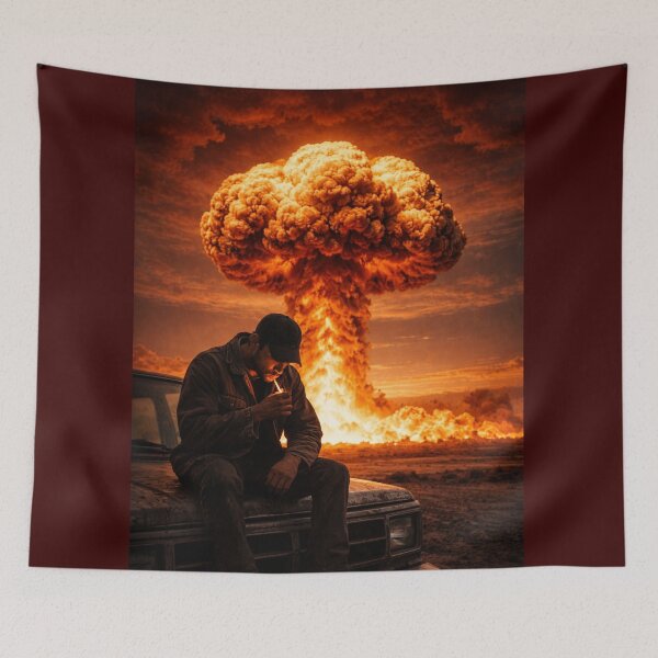 Item preview, Nuclear Explosion Apocalypse Calm Man designed and sold by Beaurozier.