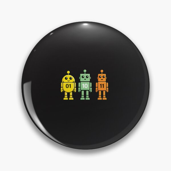 Item preview, 01 10 11 Robot Funny Binary Code Programmer Geek Tech Design designed and sold by kiralynstration.
