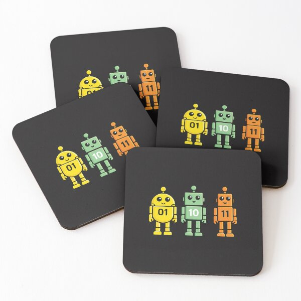 Item preview, 01 10 11 Robot Funny Binary Code Programmer Geek Tech Design designed and sold by kiralynstration.