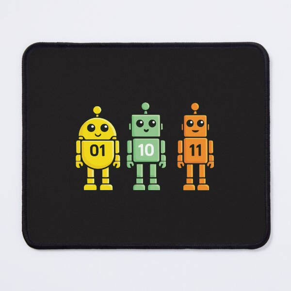 Item preview, 01 10 11 Robot Funny Binary Code Programmer Geek Tech Design designed and sold by kiralynstration.