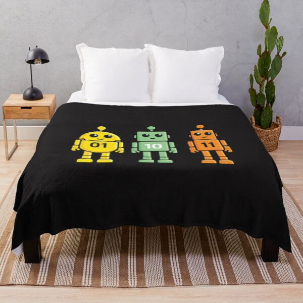 Item preview, 01 10 11 Robot Funny Binary Code Programmer Geek Tech Design designed and sold by kiralynstration.