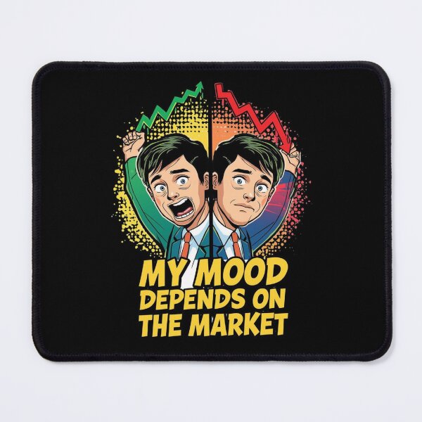 Item preview, My Mood Depends On The Market Cartoon Trader Shirt designed and sold by KapiPrint.