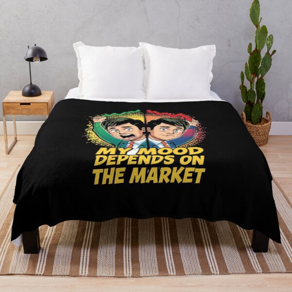 Item preview, My Mood Depends On The Market Cartoon Trader Shirt designed and sold by KapiPrint.