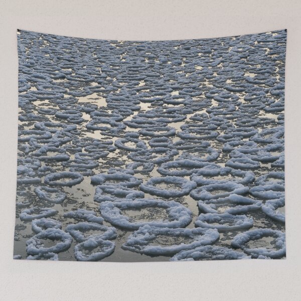 Item preview, Cool Pancake Ice Formations on Calm Lake designed and sold by Georgia Mizuleva.