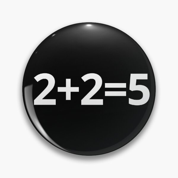 Item preview, 2+2=5 – Minimal Math Humor & Orwell Inspired Statement Tee designed and sold by xam.