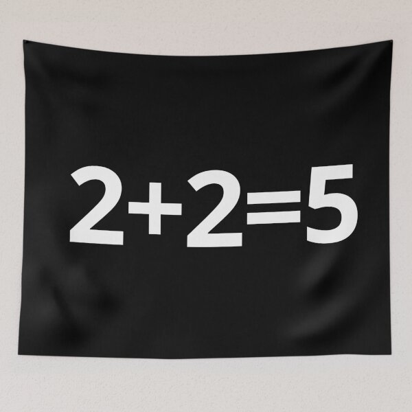 Item preview, 2+2=5 – Minimal Math Humor & Orwell Inspired Statement Tee designed and sold by xam.