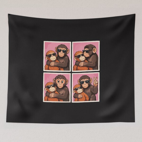 Item preview, Funny Baby Monkey Punch Meme Cute Chaotic Monkey Humor Design designed and sold by kiralynstration.