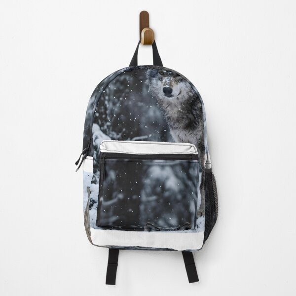 Item preview, Lone Wolf in Snowfall – Dramatic Winter Forest Wildlife Photography designed and sold by Morden-Design.