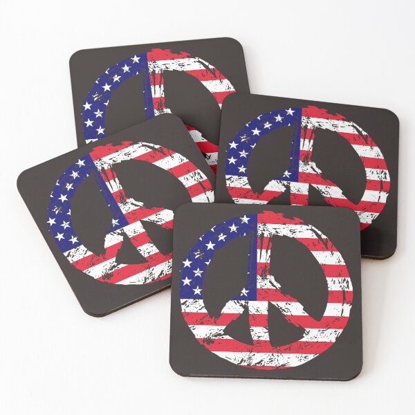 Item preview, Vintage USA Flag Peace Sign Retro Patriotic designed and sold by PMSNshop.