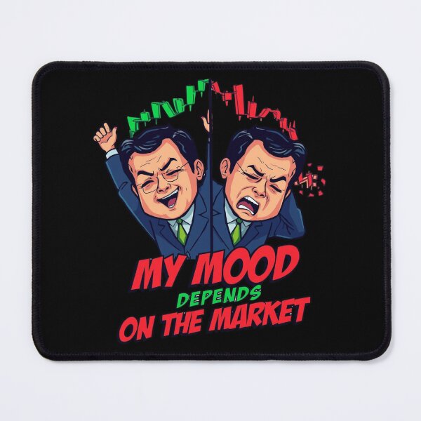 Item preview, My Mood Depends On The Market Cartoon Trader Shirt designed and sold by KapiPrint.