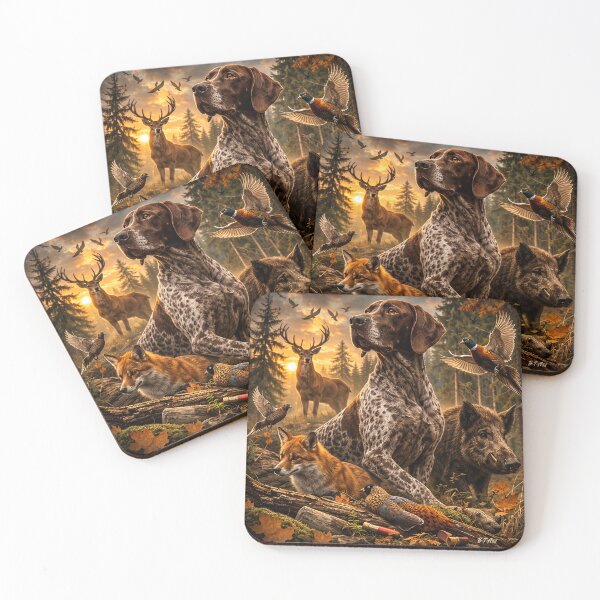 Item preview, Hunting Dog Legend German Shorthaired Pointer Vintage Hunting Art designed and sold by TammyHunterArt.