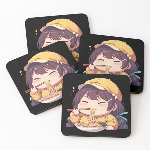 Item preview, Tsubasa Hanekawa Bakemonogatari Kawaii Ramen Chibi Cap designed and sold by mildaclairmo.