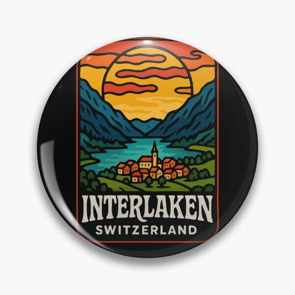 Item preview, Interlaken City Switzerland Travel designed and sold by TomFrontierArt.