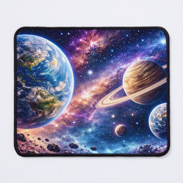 Item preview, Outer Space Planets Galaxy Cosmic Scene designed and sold by Myra365Art.