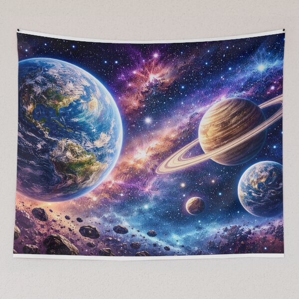 Item preview, Outer Space Planets Galaxy Cosmic Scene designed and sold by Myra365Art.
