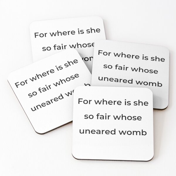 Item preview, "For where is she so fair whose uneared womb" - print black designed and sold by ariksworld.
