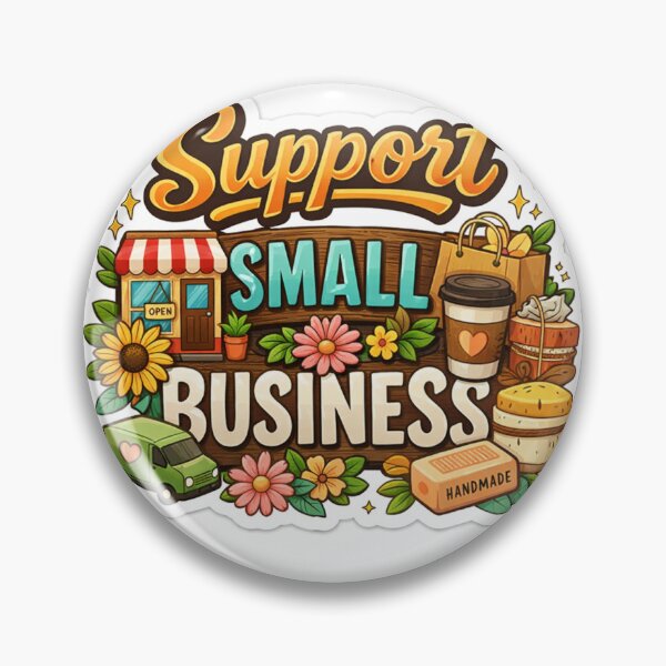 Item preview, Support Small Business Retro Aesthetic Sticker designed and sold by Vynexa's Art Studio.